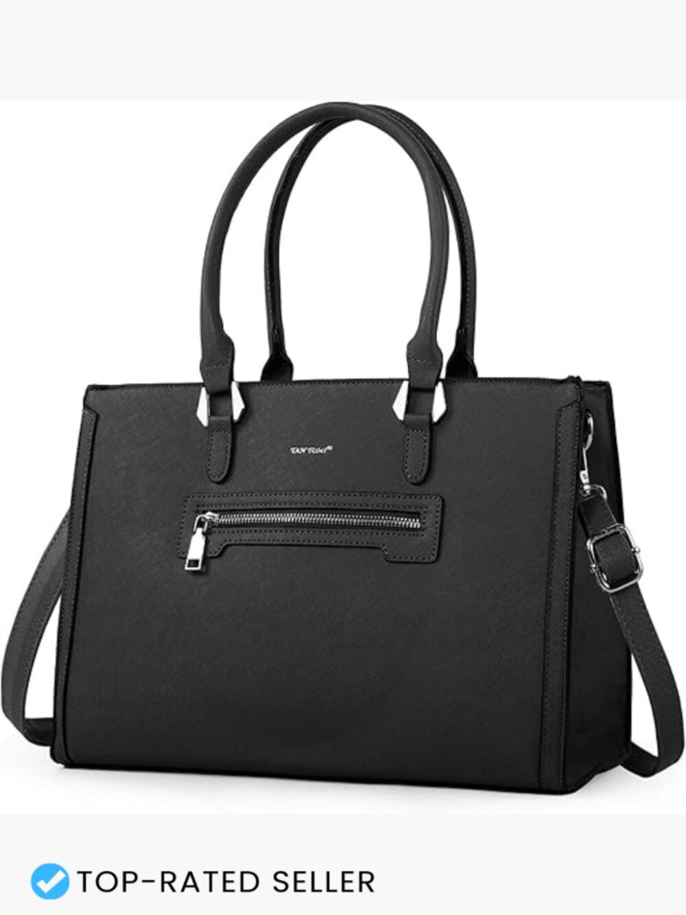 Structured Satchel Purse Vegan Leather Tote Work Bag Laptop Ladies